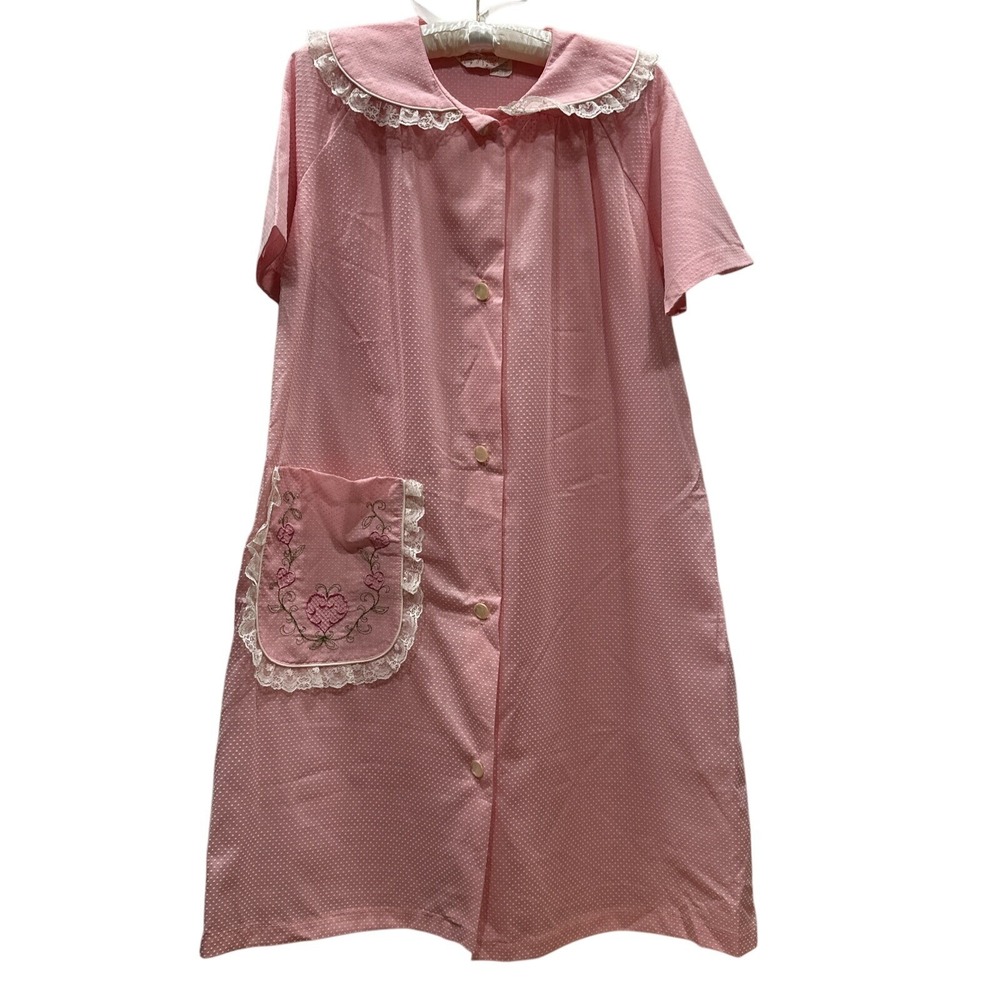 Morning Glory Jasmine Rose NWOT Size *M Housecoat Embroidered Cottagecore Granny